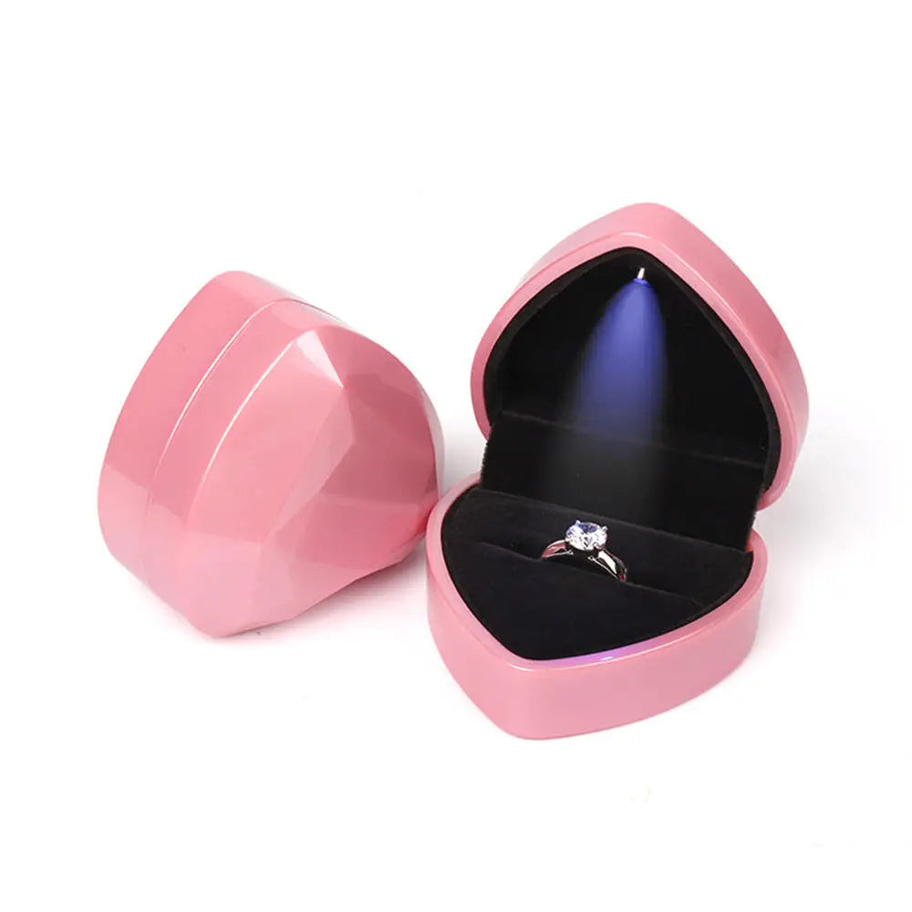 Coffret à Bague "SPARKLING HEART" LED - Boîte à bijou