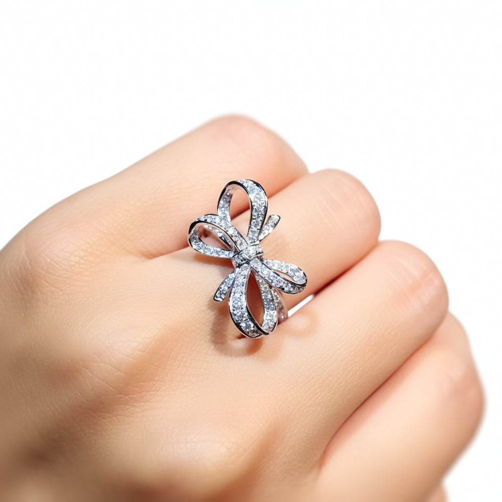 Bague "SPARKLING BOW"