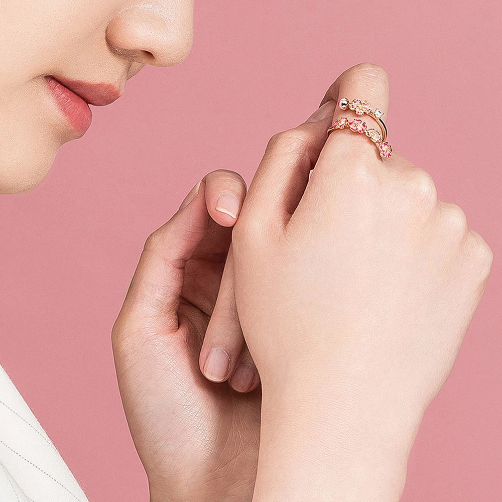 Bague "PEACH FLOWERS"